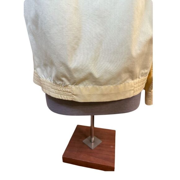 London Fog Men’s Vintage Butter Yellow Windbreaker Sz. 40 Zip Up 2-Button Collar - Picture 8 of 11